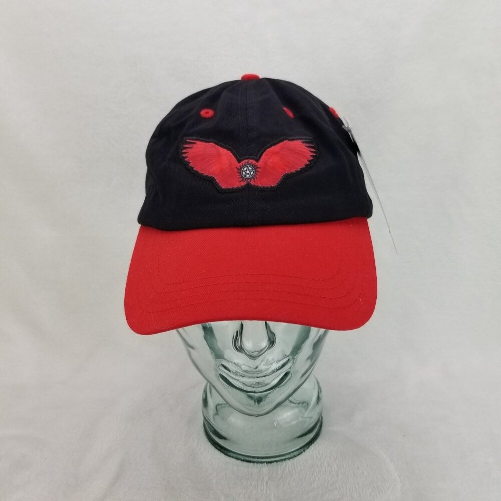 ✅Supernatural Join The Hunt Ball Cap Black Red Snapback Hat By CultureFly OSFA